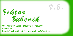 viktor bubenik business card